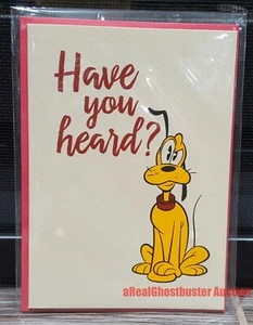 Official Disney Pluto Embossed Birthday Greeting Card New in Bag - Picture 1 of 6