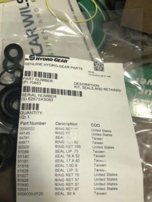 HYDRO GEAR 70853/21543935 Seal Retaining Ring Gasket for Transaxle/Pump/Transmis - Image 1 of 4