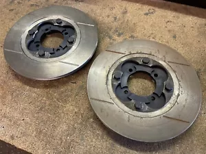 Rare Alfa Romeo FRONT Racing Race BRAKE DISCS ALFASUD Ti SPRINT 4 Bolt Grooved - Picture 1 of 8