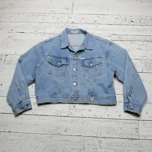 Vintage Guess Denim Jean Jacket Women’s Large Blue Denim USA Georges Marciano - Picture 1 of 9