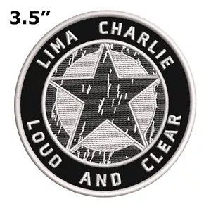 Lima Charlie Patch Embroidered Iron-On Tactical Applique Military Phrase - Picture 1 of 50