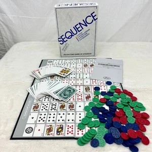 Juego de estrategia de cartas de mesa de secuencia 1994 vintage Jax Ltd. 100 % completo - Imagen 1 de 10