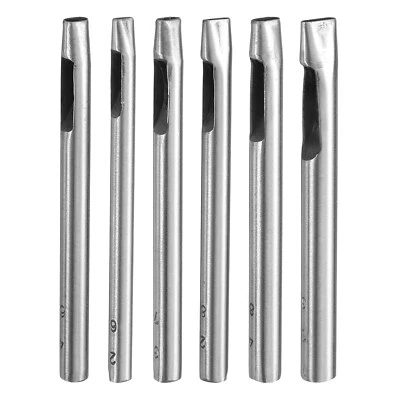 6pcs Oval Hole Punch Set Leather Hollow Cutter Oblong Punch Die for Strap Belt - Image 1 of 4