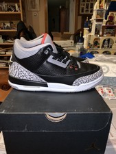 Pre-owned air jordan 3 black cement