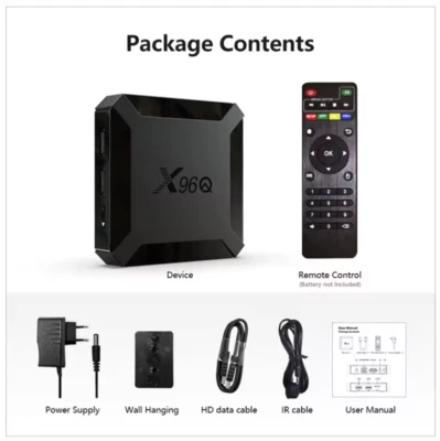 X96Q Smart Android 10 TV BOX WIFI Quad Core 64Bit CPU 4K Film Allwinner H313 DE - Bild 1 von 4