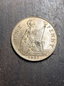 Great Britain 1927 Penny High Grade Coin - Picture 1 of 2