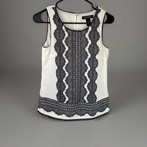 Blusa para mujer White House Black Market sin mangas con botones forrada con cerradura XS - Imagen 1 de 6
