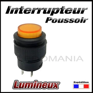 989O# interrupteur poussoir orange de 1 à 10 pcs OFF - ON avec voyant LED - Imagen 1 de 1