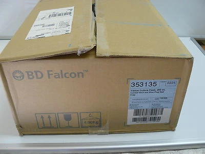 BD FALCON 353135 FRASCOS DE CULTIVO DE TEJIDOS 250 ML ESTUCHE CUELLO INCLINADO DE 50 NUEVO Foto 1 de 4