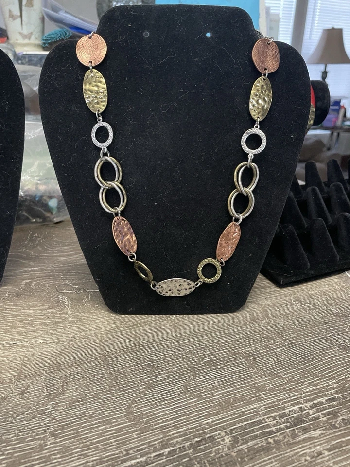 Collar plata oro y cobre Foto 1 de 3