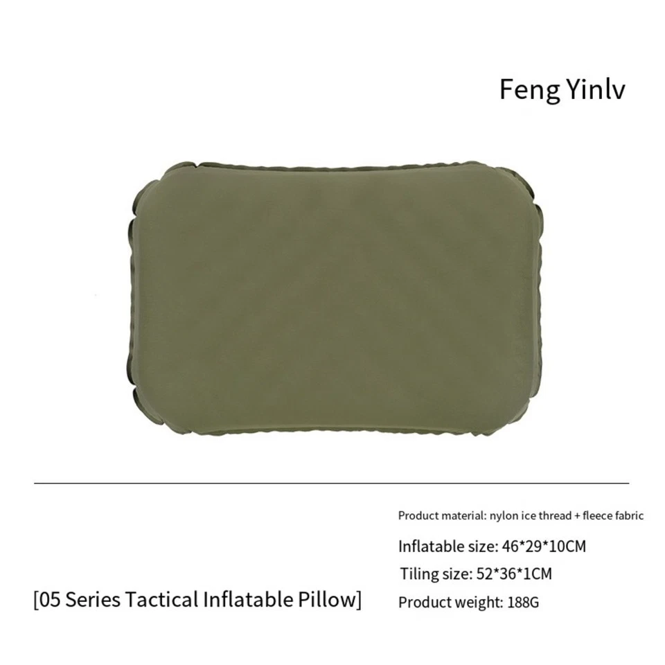 Dual Use Inflatable Pillow For camping Pillow with Ice Silk Fabric 188g - Image 1 of 4