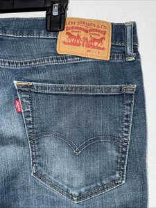 Vintage Levi's 505 Jeans Regular Straight Fit Blue Mens 34W 30L 100% Denim - Picture 1 of 8