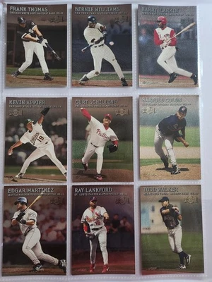 2000 Fleer Skybox Metal Baseball Cards 10 Page Binder 90 Cards Great Condition - Image 1 of 4