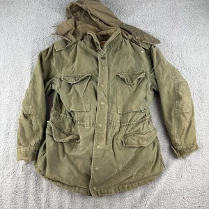 Vintage U.S. Army M-1951 Feldjacke mit Kapuze olivgrün Military Gr. Medium - Bild 1 von 13