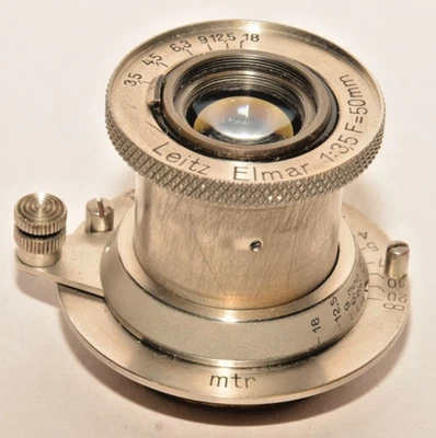LENTE ANTIGUA VINTAGE LEICA NÍQUEL ELMAR 50mm, f3.5 LTM, SIN SERIE # PERO MARCADO 0. Foto 1 de 4