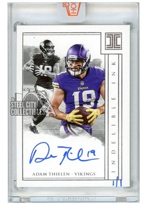 Adam Thielen 2020 Panini Honors 2018 Impeccable Indelible Ink Auto 1/1 - Image 1 of 2