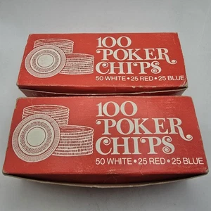 2 juegos de 100 fichas de póquer de The United States Playing Card Co - Imagen 1 de 5