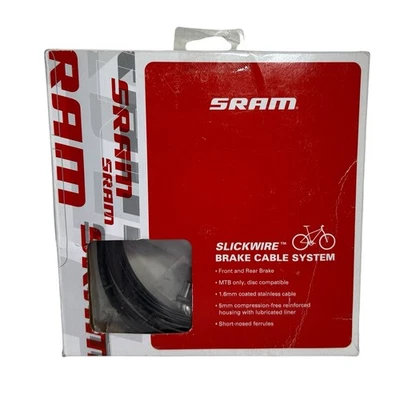 Kit de cables de freno de disco de carretera SRAM SlickWire XL 1,6 mm, delanteros y traseros - negro Foto 1 de 2