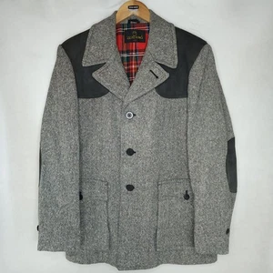 Vintage Zero King Tweed Mantel Overcoat Chore Herren 42 Flanell gefüttert Western Flecked - Bild 1 von 19