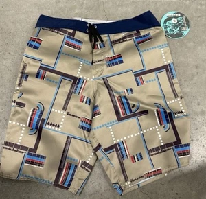 1998 Volcom Modulator Series Board Shorts Geometric Gray NWT Size 30 - Picture 1 of 2