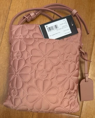Kate Spade Tilly Quilted Nylon Small Phone Crossbody ~NWT~ Cosmetic Pink - Image 1 of 2