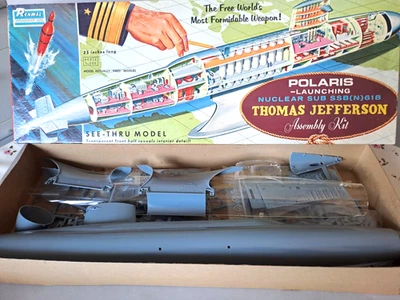 Kit Vintage Renwal sottomarino Polaris Thomas Jefferson  Kit N.653  anni '60 - Immagine 1 di 4