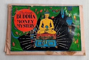 Vintage Der große Buddha Geld Geheimnis gefaltetes Papier Zaubertrick - Bild 1 von 8