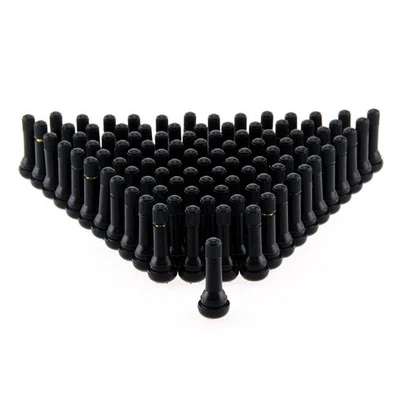 TR-414 Pression En Court Noir Caoutchouc Tige de Valve Kit 10/20/50/100PCS - Image 1 of 4