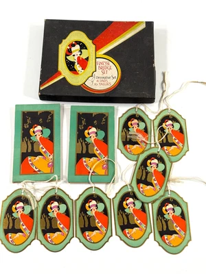 Antiguo 10s 20s Gibson Taylor Tally Bridge Tarjetas de Partitura Almohadillas Caja Deco Foto 1 de 4