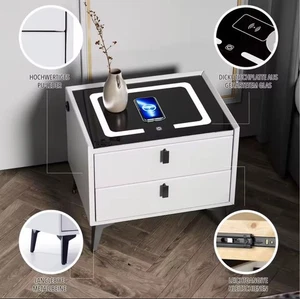 Comodino Led Intelligente con Ricarica Wireless e USB Altoparlante Bluetooth - Foto 1 di 6
