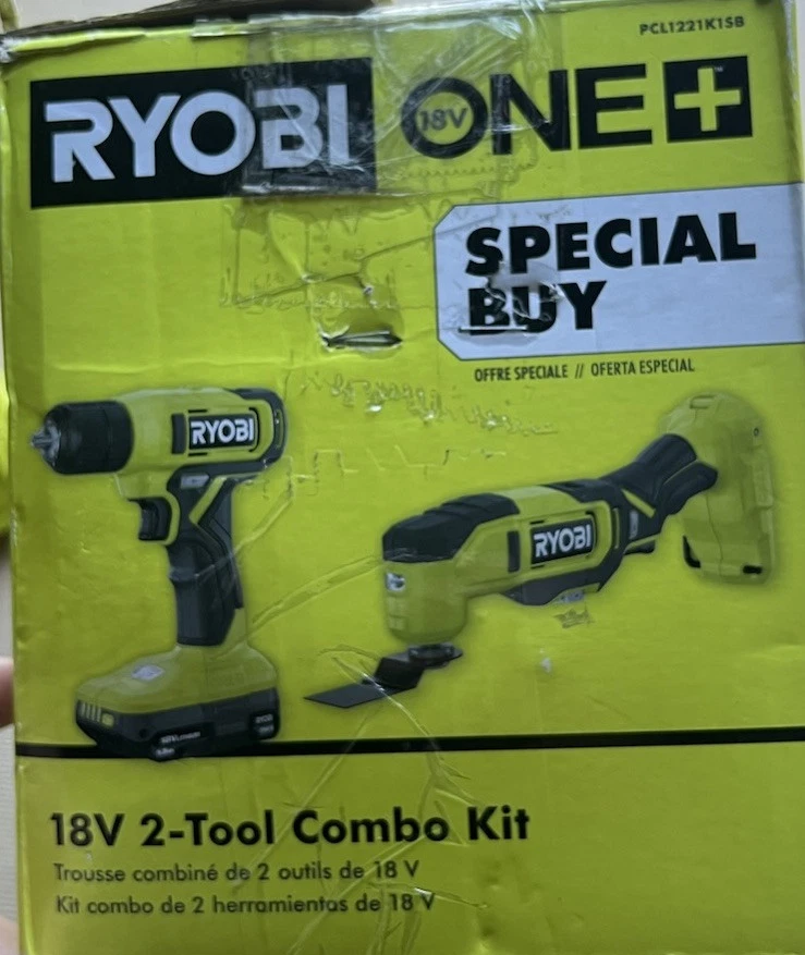 Ryobi PCL1221K1SB 18 В 2-инструмент беспроводной мультиинструмент и дрель 3/8 дюйма с аккумулятором/зарядным устройством - Изображение 1 из 1