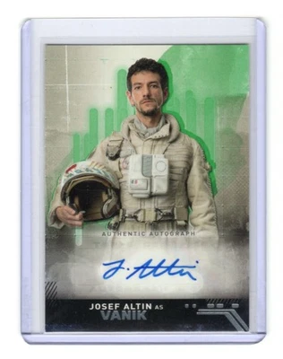 Star Wars The Rise of Skywalker 2020 GREEN Auto A-JA Josef Altin as Vanik #22/50 - Image 1 of 4