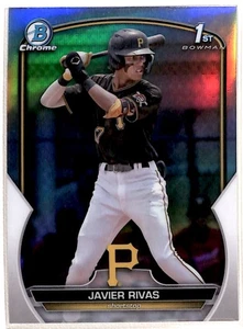 Refractor Bowman Chrome Prospects 2023 Javier Rivas 283/499 Pittsburgh Pirates - Imagen 1 de 2