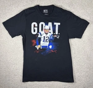 NFL New England Patriots Tom Brady Black Fanatics G.O.A.T. Shirt Men Small - Picture 1 of 6