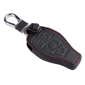 Funda protectora de llave remota de línea roja negra para coche de 3 botones apta para Mercedes-Benz - Imagen 1 de 4