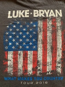 Luke Bryan 2018 What Makes You Country Tour Vintage T Shirt Small - Picture 1 of 2
