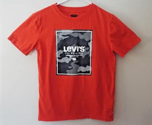 Levi's THE ORIGINAL T-Shirt Youth Medium Short Sleeve Crew Neck Graphic Orange - Picture 1 of 6