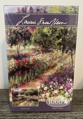 Laurie Snow Hein Monet's House 1000 Piece Puzzle Flowers Garden NEW Jigsaw 27x20 - Image 1 of 4