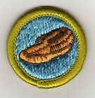 Leatherwork Merit Badge, Type H, Clear Plastic Back (1975 - 2002), Mint!