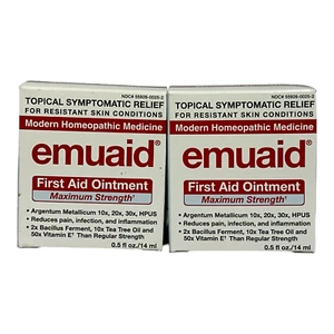 2X Emuaid First Aid Ointment Maximum Strength 0.5fl.oz./14ml New In Box;LOT OF 2 - Picture 1 of 2