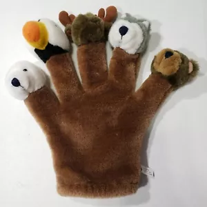 Arctic Circle Plush Hand Puppet Alaska Wolf Bear Moose Polar Bear Puffin - Picture 1 of 6