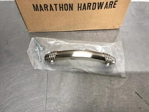 25 - Marathon Hardware NICKEL CABINET HANDLES  9506-96-Bsn  PULLS  5E0811TL - Picture 1 of 3