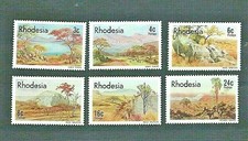 RHODESIA 1977 - LANDSCAPE PAINTINGS Set of 6 SG 543 to 548 - Mint MNH