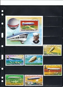''ZEPPELIN 75º. ANNIV. FERDINAND GRAF,- ECHENER,-DURR,-, MAURITANIA- 1976 - Imagen 1 de 3