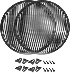 2Pcs 15" Speaker Waffle Grill Metal Mesh Subwoofer Guard Cover with Clips - Picture 1 of 12