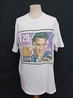 Vintage 1992 Elvis Presley Stamp Cal Cru Single Stitch White Adult T-Shirt XL