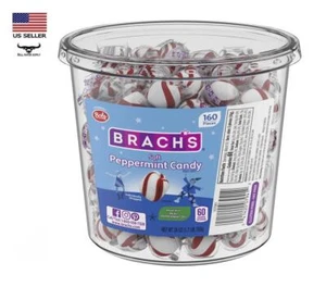 Bobs Sweet Stripes weiche Pfefferminze Süßigkeiten 160er-Pack einzeln verpackt 28 Unzen Glas - Bild 1 von 3