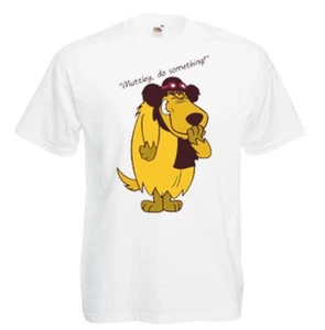 Mens Muttley Do Something Crazy Waky Races Cartoon Quote Unisex White T-Shirt - Picture 1 of 8