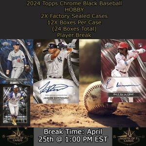 Julio Rodríguez 2024 Topps Chrome Black Baseball Hobby 2X Case Player BREAK #9