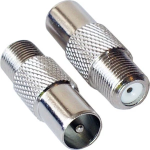 F type Socket to Coax RF IEC Aerial Plug Male Adapter twist on Connector SKY - Picture 1 of 1